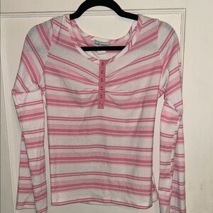 Body Central Pink and White Striped Top